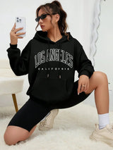 Los Angeles Art Letter Design Women Streetwear American Style Fashion