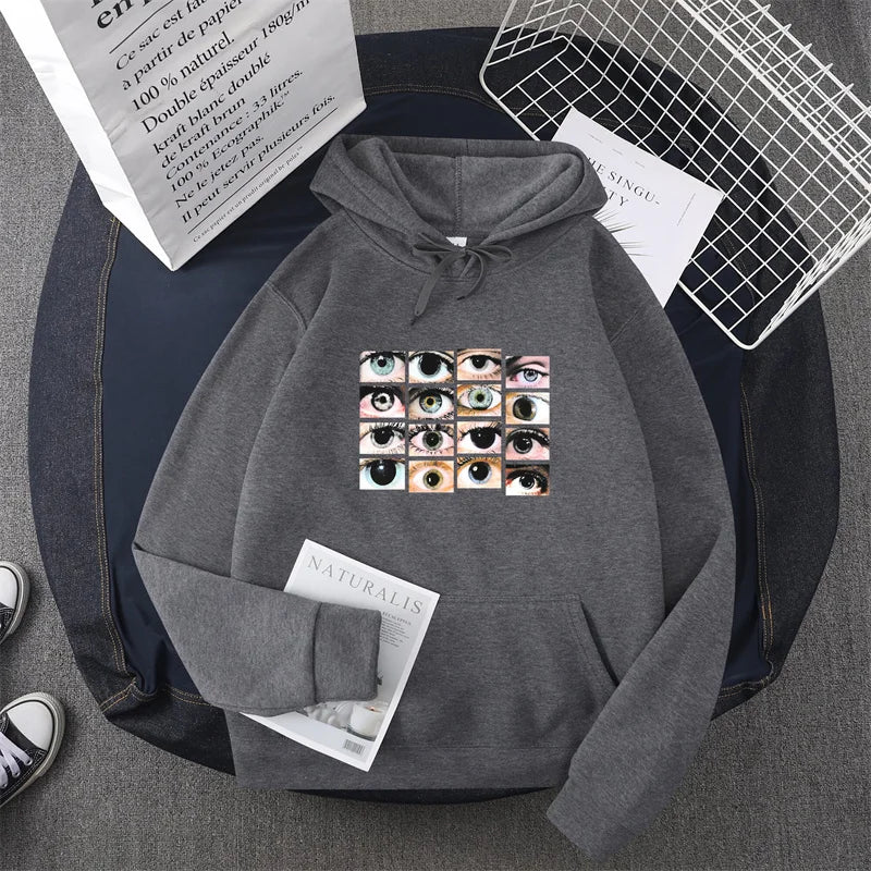 2022 Mens Hip Hop Street Style Hoodie Eye Print Harajuku Sweatshirt Fa