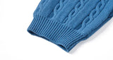 grunge knit sweater with heavyweight fabric, layered urban look for cold weather, street fashion menswear trend for seasonal 
