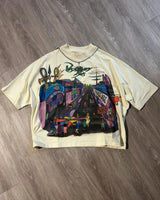 Vaporwave Anime panel – New Gothic Cartoon Toy Letter Printed Large Pattern T Shirt