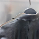 Spring and Autumn Men's Soft Leather Jacket Business Slim Fit Lapel Jacket Casual Men's PU Motorcycle Jacket