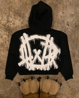 Y2K Womens Clothing Sweatshirt Long Sleeved Pullover Handdrawn Pattern