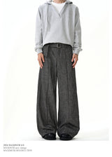 men women streetwear fashion loose casual belt wide leg suit pant boyfriend straight trousers baggy pants unique default style 2362