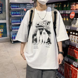 Cyberpunk Chrome print – New Anime Graphic Print Short Sleeve T Shirt For Men Hip Hop