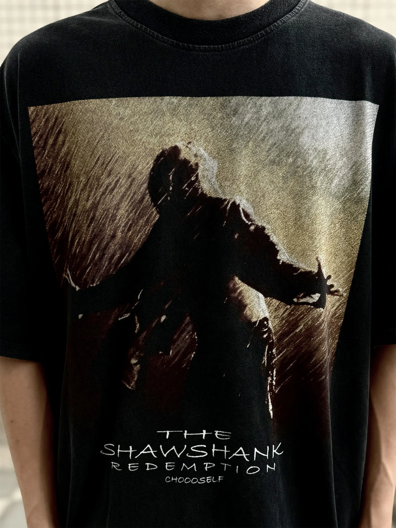skatercore streetwear top featuring 2024 vintage retro film picture print streetwear high street casual cotton tops t shirt for summer