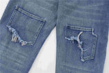 2024 ripped jeans high street straight trousers destroyed hole baggy denim pants vintage retro hip hop unique jeans style 421