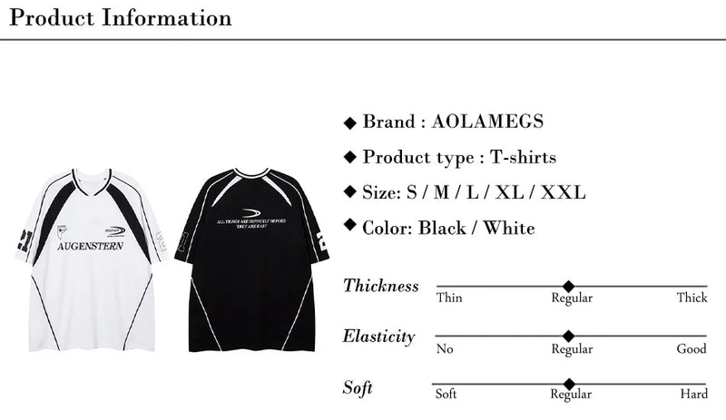Glitchcore Aesthetic piece – Men T Shirts Patchwork V Neck Short Sleeve T Shirt High Stre