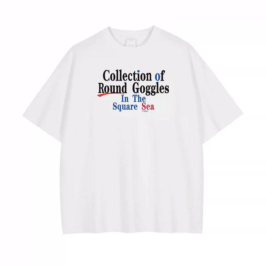 Gothic Oversized shirt – Pure Cotton American Fashion Brand Retro Letter Printing Per