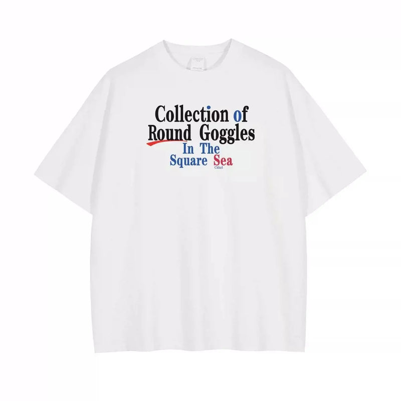Gothic Oversized shirt – Pure Cotton American Fashion Brand Retro Letter Printing Per