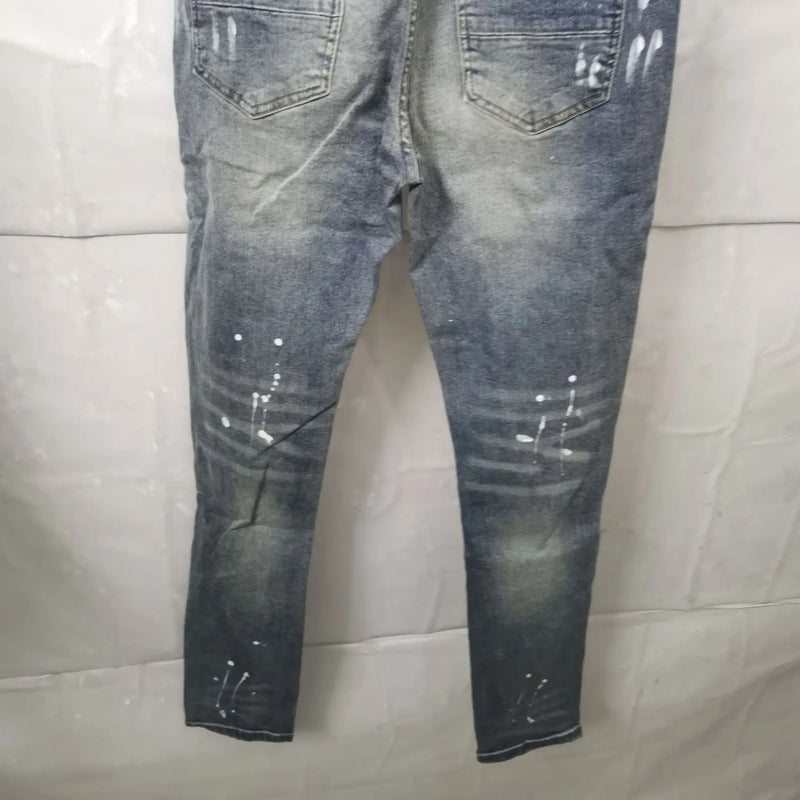 2023 brand new classic old washing rhinestones ripped holes jeans cotton denim pants comfort casual jeans size cargo 28 36 620 unique cargo style 748