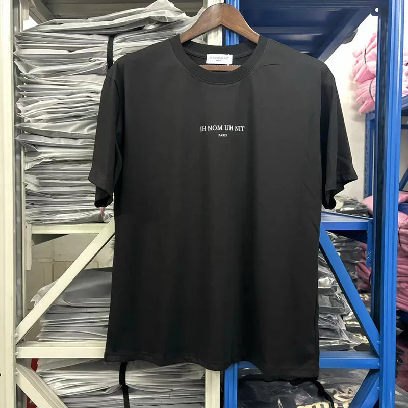 Glitchcore Fashion – High Quality Ih Nom Uh Nit T Shirt Masked Men Letter Printin – Urban Streetwear for Men & Women