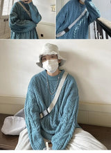 oversized flame jumper, 2025 fashion trend, fire knit jumper in oversized streetwear fashion