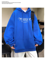 Y2K Vintage Rose Graphic Print Hoodies For Men Goth Fashion Streetwear Clothes Casual Fleece Hip Hop Loose Pullover Sweatshirts