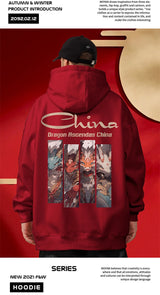 Dragon Ascendas China Graphic Sweatshirts Hombre Hip Hop Fashion Hoodie