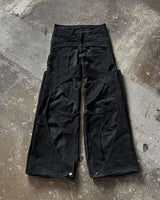black ripped y2k baggy jeans harajuku hip hop high waist denim pants 2024 new gothic retro jeans for men wide leg streetwear unique jeans style 367