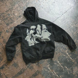 Y2K Womens Clothing Sweatshirt Pullover Print Dark High Street Oversize