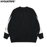 mens streetwear sweater hip hop letter geometry knitted sweater pullover new casual autumn o neck cotton sweater unisex jumpers - high quality cotton hoodie, 2025 streetwear drop, anime inspired graphic hoodie