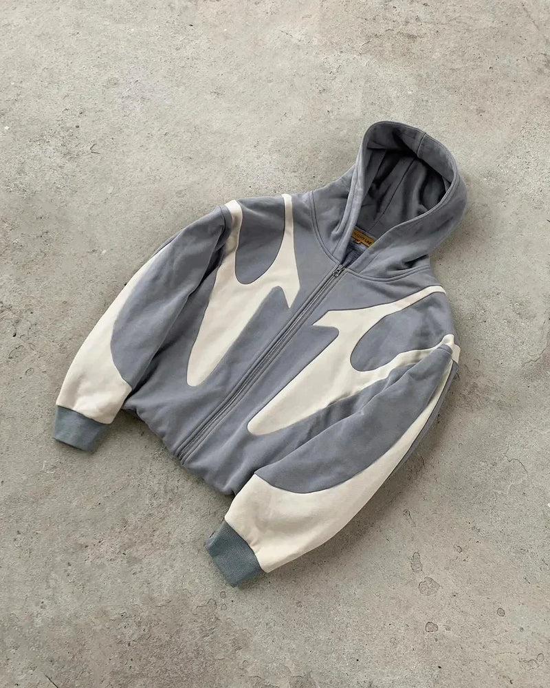 Hip Hop Long Sleeve Women New Streetwear Y2K Zip Up Hoodie Men Style G