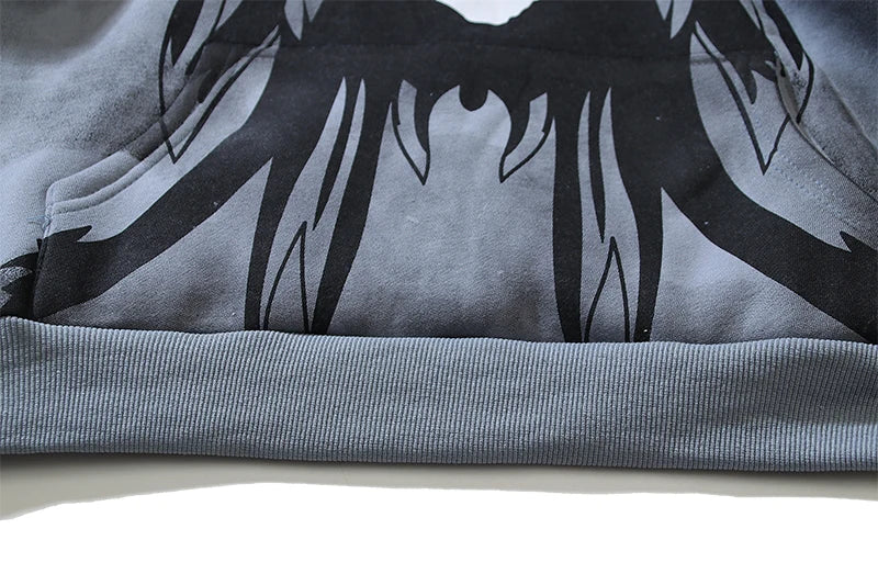 Retro Tie Dyed Love Printed Fleece Pullover Hooded Hoodies For Men And
