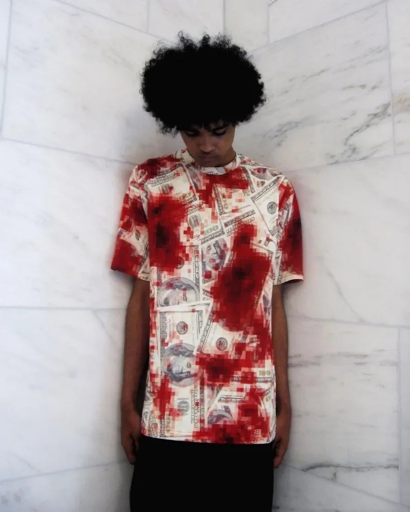Street American Gothic Punk Retro Dark Style Short-sleeved Tops Women Y2k Harajuku Fashion Casual Loose Oversized T-shirts Men