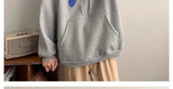 Fashionable Korean personality simple printed hooded sweatshirt for men autumn street Y2K new niche Japanese style boys' hoodie