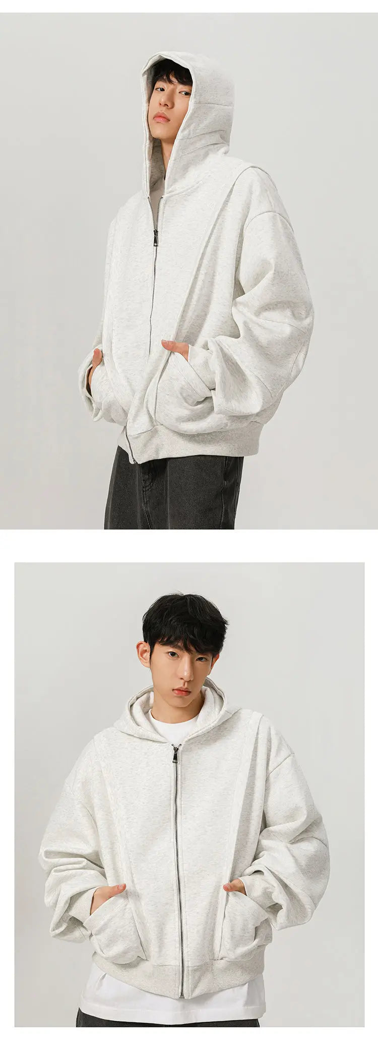 450G Hoody Sweatshirt Men Women Streetwear Fashion Loose Casual Short