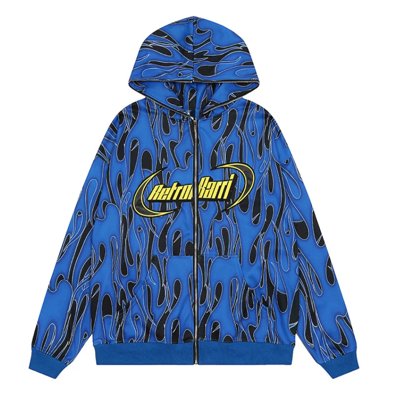 Harajuku melting smiley featuring fashion zipper hooded cardigan sweater unisex butterfly with tassel streetwear warm knitted sweaters hoodies coats men jumpers
