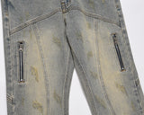 hip hip streetwear denim straight pants mens harajuku retro washed cotton casual zipper joggers jeans trousers pants jean men unique joggers style 2109