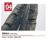 baggy jeans side pocket loose denim pants men luxury designer fashion harajuku streetwear baggy jeans trousers unique jeans style 2289