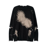 loose fit o-neck sweater, daily wear knit, cozy fashion fit, stylish street outfit, modern aesthetic appeal