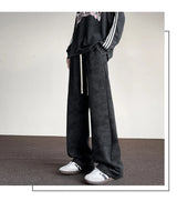 harajuku streetwear tie dye casual pants men women wide leg straight mopping trousers oversize korean fashion drawstring pants unique default style 1281