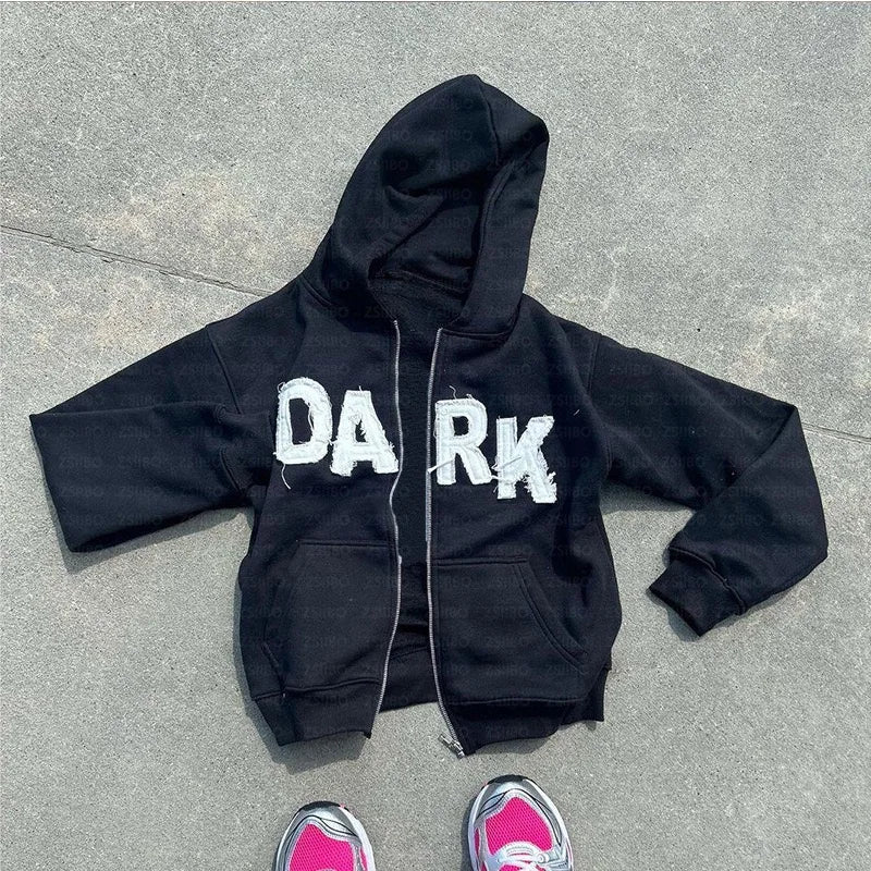 Urban streetwear hoodie with hustle mindset typography