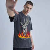 Glitchcore Fashion – Rainbowtouches Washed Mens New T Shirt Vintage Unisex Hand P – Urban Streetwear for Men & Women