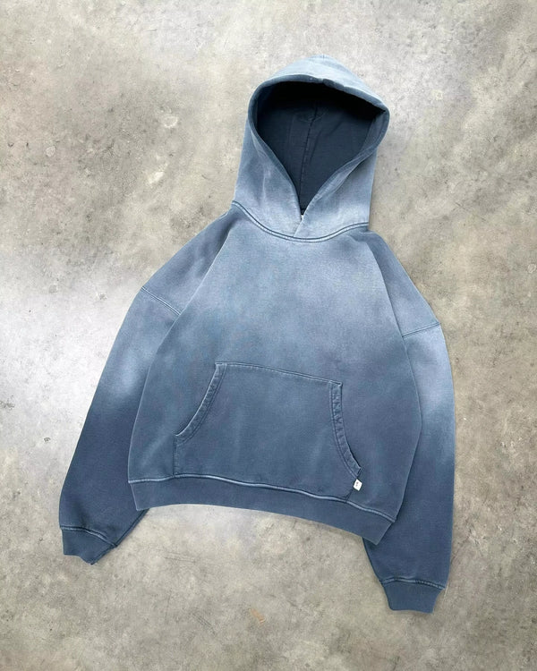 American Fashion Trend Gradient Hoodie Men Street Y2K New Hip Hop Vint
