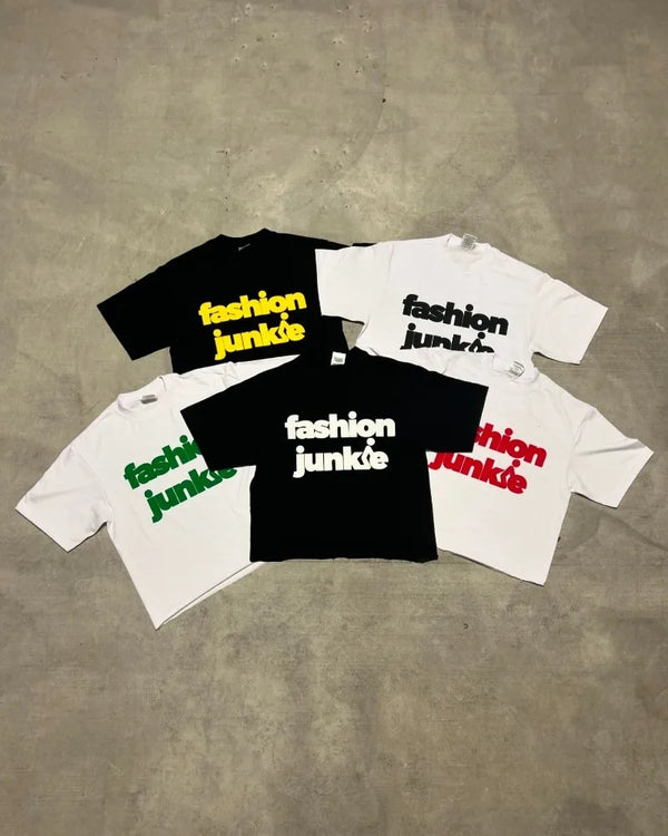 Vaporwave Chrome logo – Y2K Streetwear Gothic Straw Letters Oversized Printed T Shir