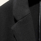European and American men's medium and long 40% wool woolen gray suit collar woolen coat men