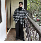 grunge winter jacket, layered citywear - oversized graphic apparel for edgy looks
