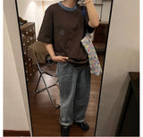 Gothic Oversized shirt – Korean Retro Summer T Shirt For Men And Women Loose Casual R