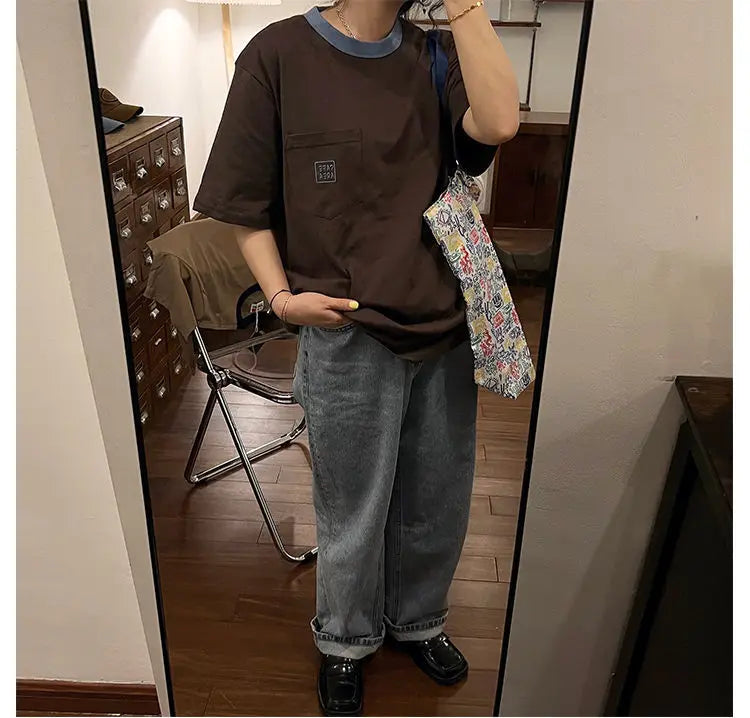 Gothic Oversized shirt – Korean Retro Summer T Shirt For Men And Women Loose Casual R