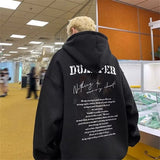 Autumn Mens Goth Letter Printed Pullover Hoodies Y2K Streetwear Fashio