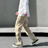 fashion casual hip hop joggers side button trousers elastic waist drawstring track sweatpants new cargo streetwear mens pants unique joggers style 4766