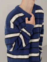 grunge oversized knit streetwear piece for layered look and winter street fits, ideal for men’s fashion and seasonal streetwe