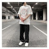 fashion design lines denim jeans mens zipper loose straight trousers hip hop new casual streetwear pants joggers baggy jeans unique joggers style 1453