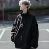 Outdoor Mens Charge Jacket Retro Loose Stand Collar Waterproof Tooling