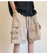 summer mens cargo shorts 2024 new outdoor multi pocket basketball casual loose work pants male drawstring y2k bermuda hombre unique cargo style 38