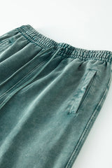 high street dark distressed vintage baggy joggers pants ins versatile drawstring sports pants men washing wax dyeing sweatpants unique joggers style 3204