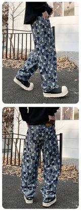 men distressed washed denim streetwear brand hip hop loose casual motorcycle cargo jeans pant cityboy y2k trousers unique cargo style 2450