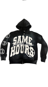 Hip Hop Trendy Streetwear Y2K Harajuku American Retro Letter Print Zip