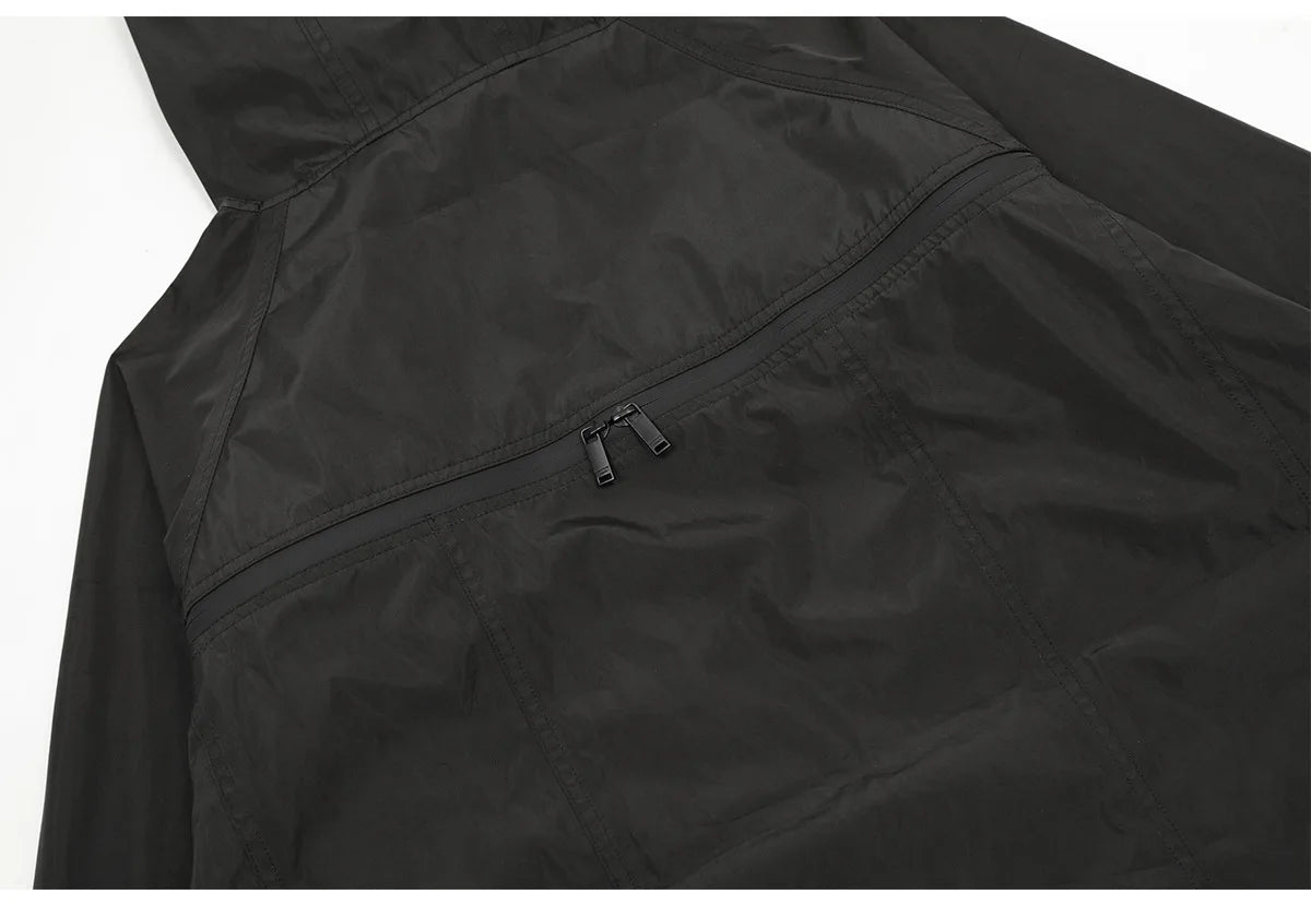 New 2023 Mens Undermycar Armor zipper Parkas Windproof hooded Jacket Tatting Multiple pockets outdoor Wear size 1 2 3 #463