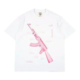Vaporwave Anime panel – New Gothic Cartoon Toy Letter Printed Large Pattern T Shirt